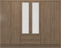 Nevada 6 Door 2 Drawer Wardrobe - Rustic Oak Effect