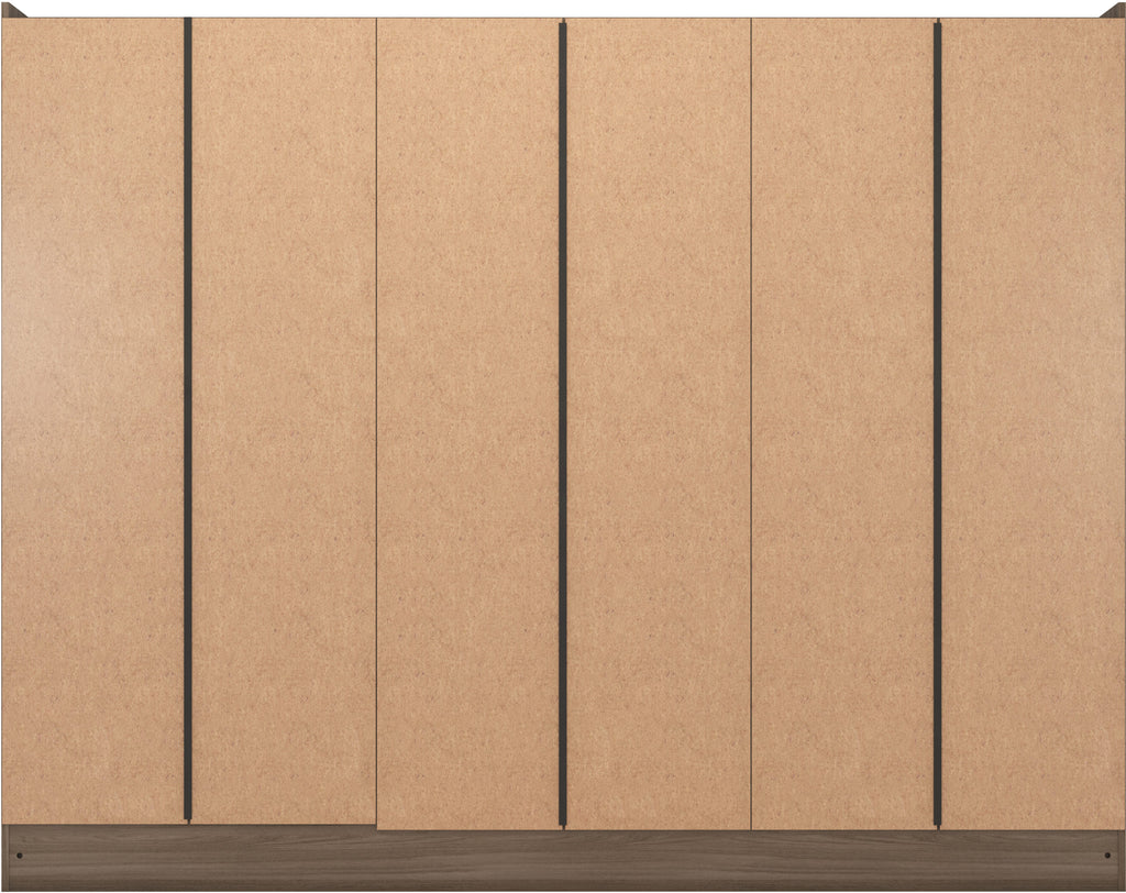 Nevada 6 Door 2 Drawer Wardrobe - Rustic Oak Effect