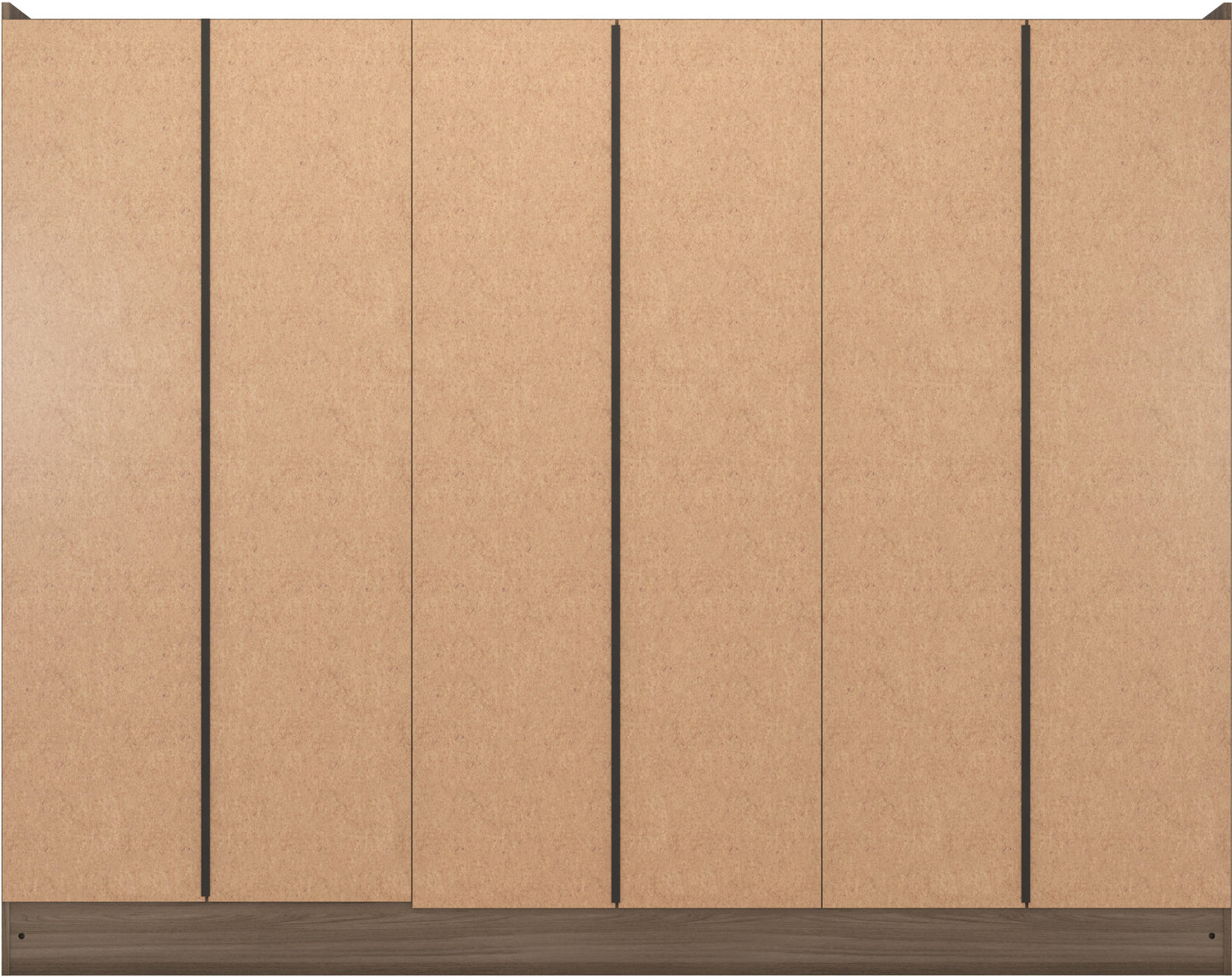 Nevada 6 Door 2 Drawer Wardrobe - Rustic Oak Effect