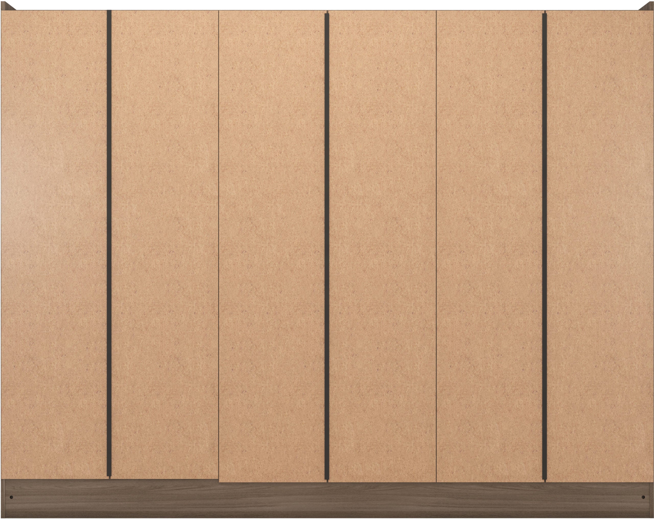 Nevada 6 Door 2 Drawer Wardrobe - Rustic Oak Effect