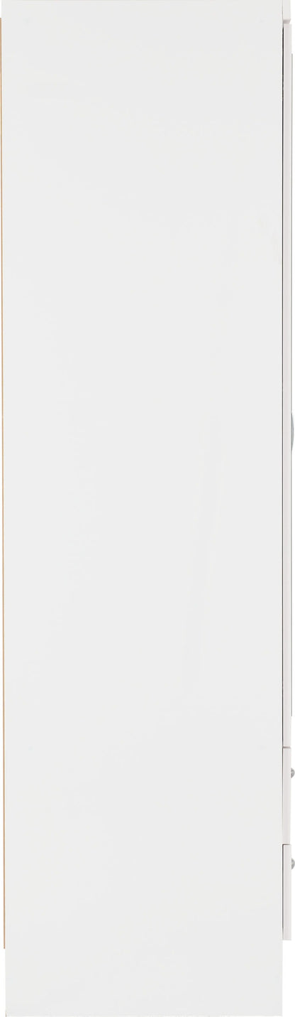 Nevada 6 Door 2 Drawer Wardrobe - White Gloss