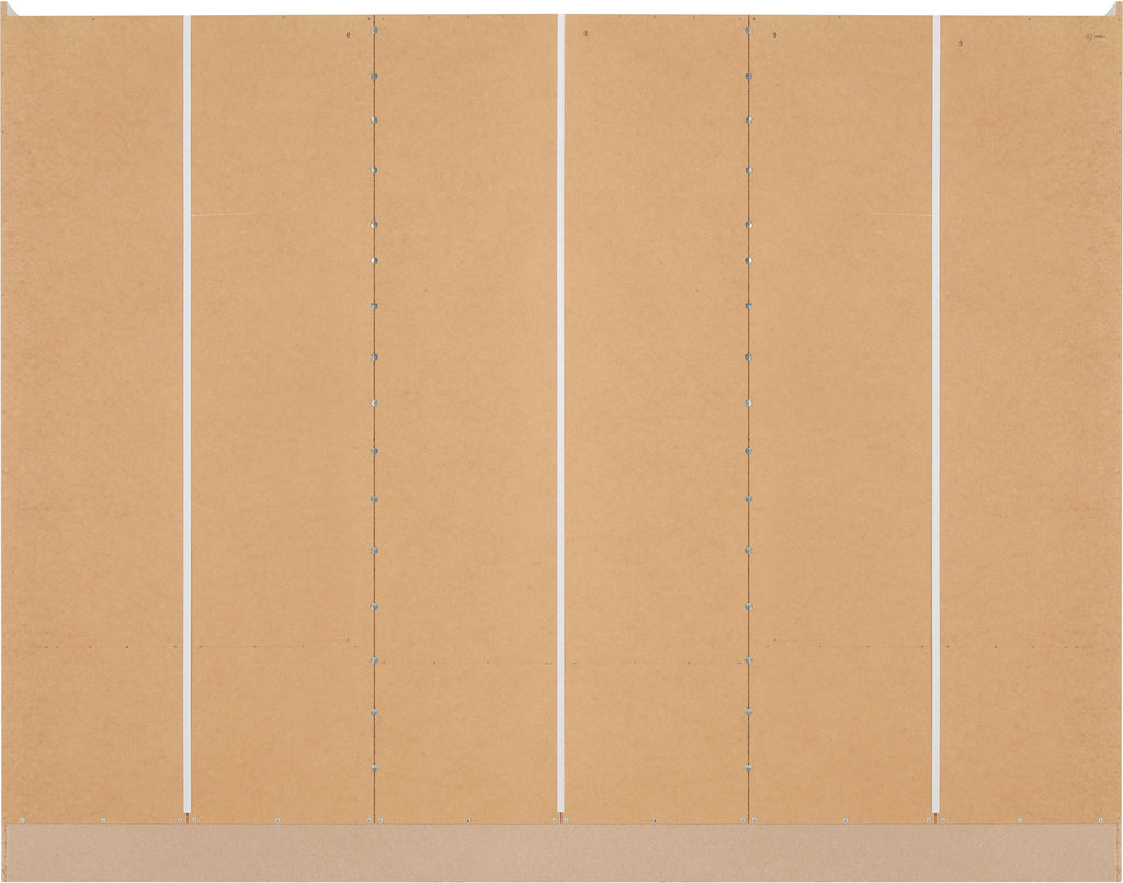 Nevada 6 Door 2 Drawer Wardrobe - White Gloss