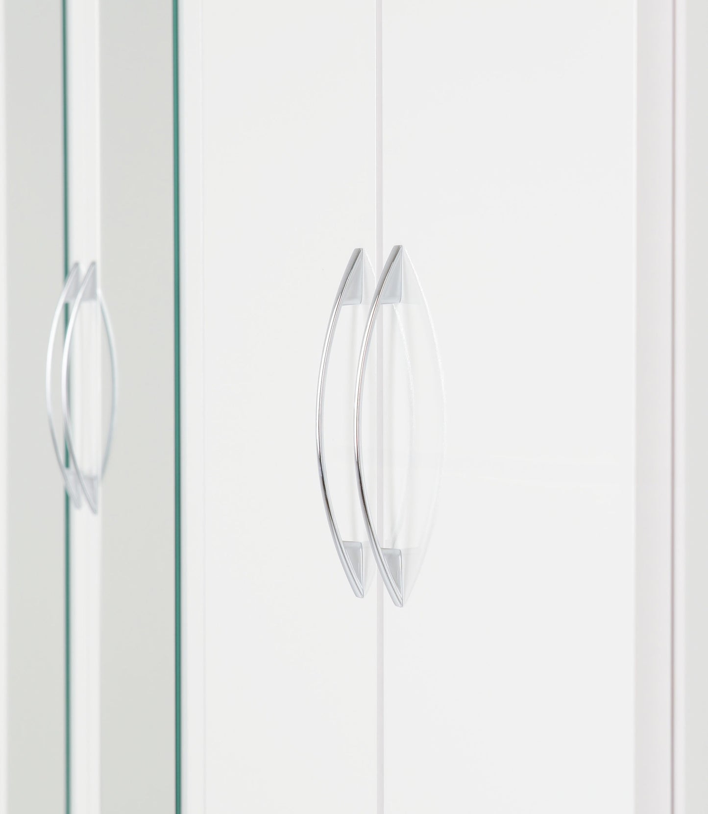 Nevada 6 Door 2 Drawer Wardrobe - White Gloss