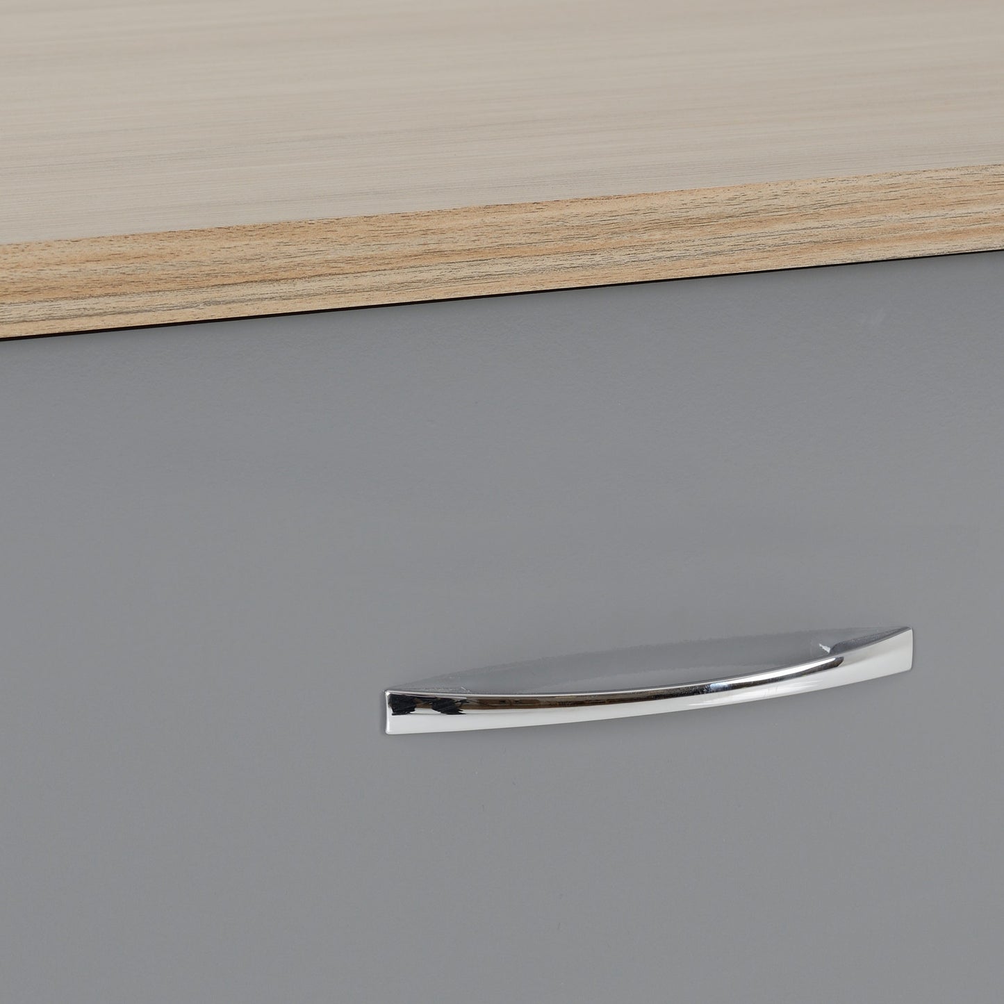 Nevada 6 Drawer Chest - Grey Gloss/Light Oak Effect Veneer