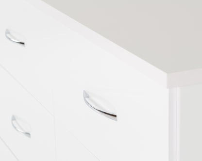 Nevada 6 Drawer Chest - White Gloss