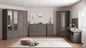 Nevada 3 Door 2 Drawer Wardrobe - Black Wood Grain