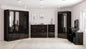 Nevada 4 Door 2 Drawer Wardrobe - Black Gloss