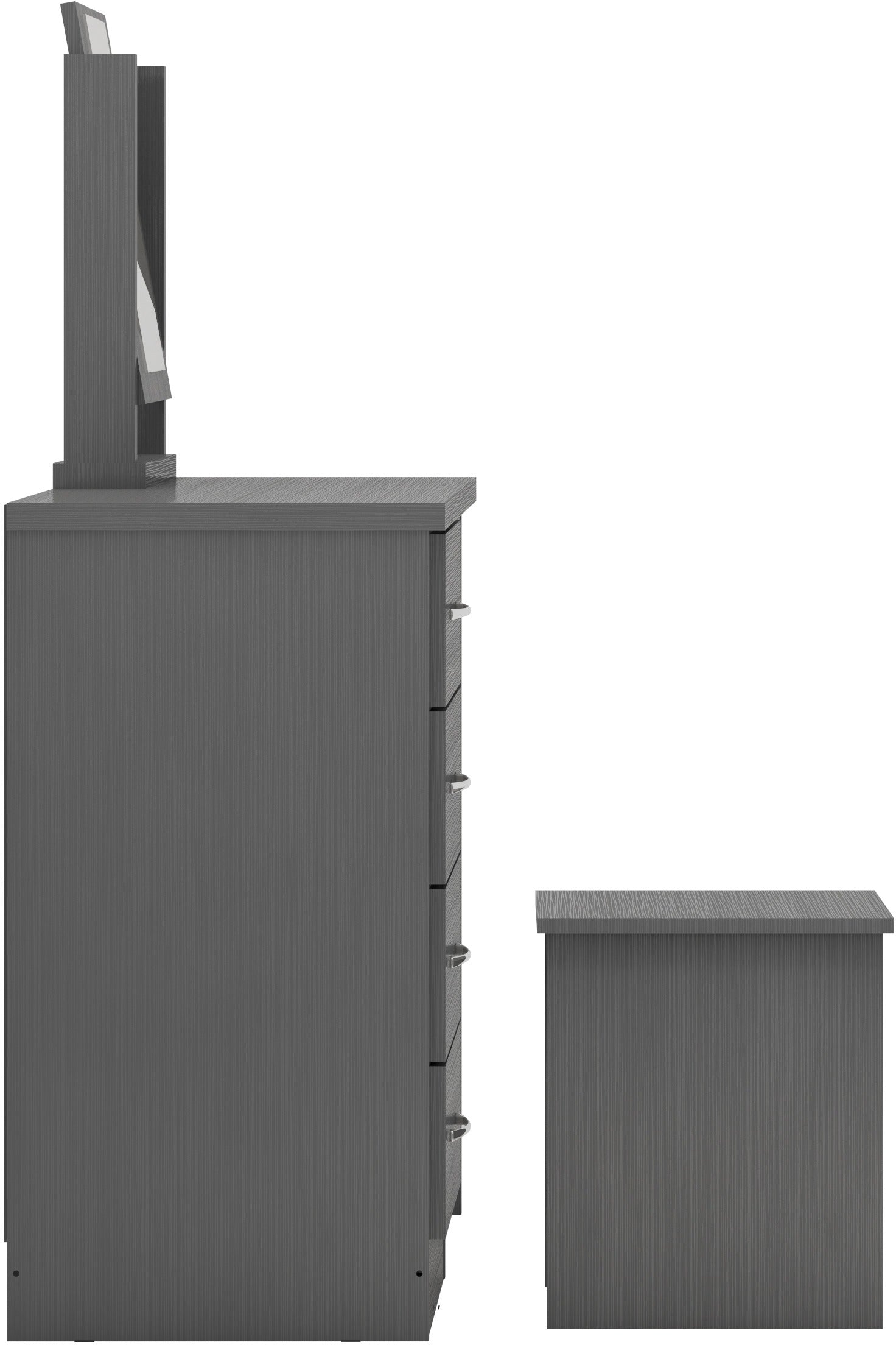 Nevada Dressing Table Set - 3D Effect Grey