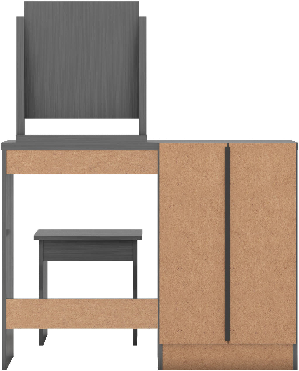 Nevada Dressing Table Set - 3D Effect Grey