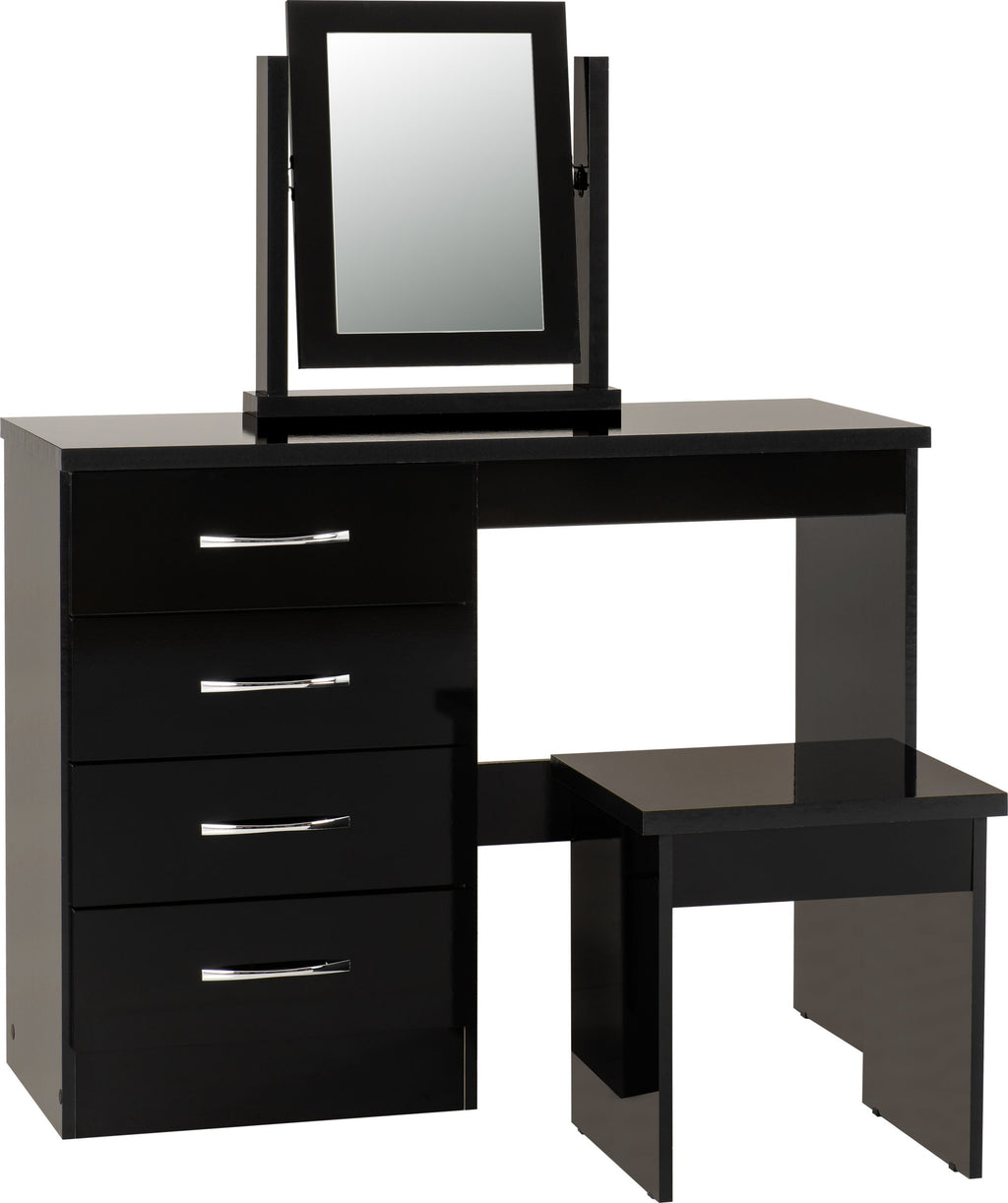 Nevada Dressing Table Set - Black Gloss