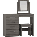 Nevada Dressing Table Set - Black Wood Grain