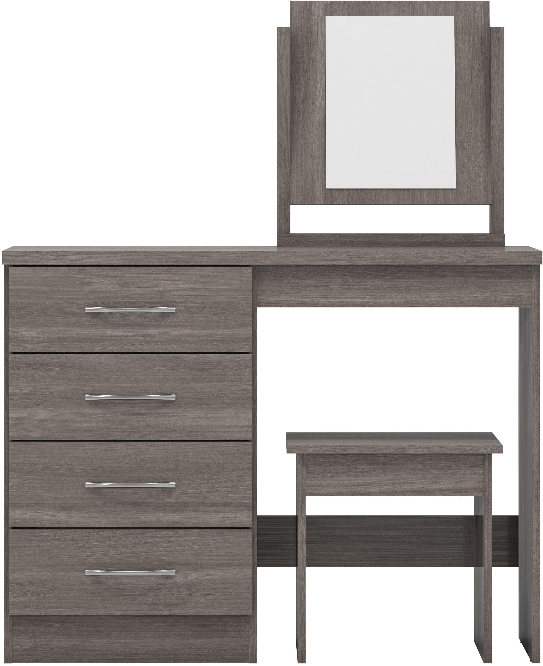 Nevada Dressing Table Set - Black Wood Grain