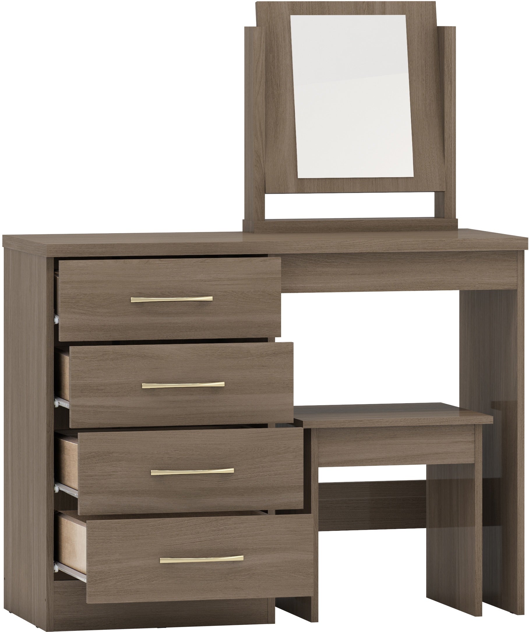 Nevada Dressing Table Set - Rustic Oak Effect