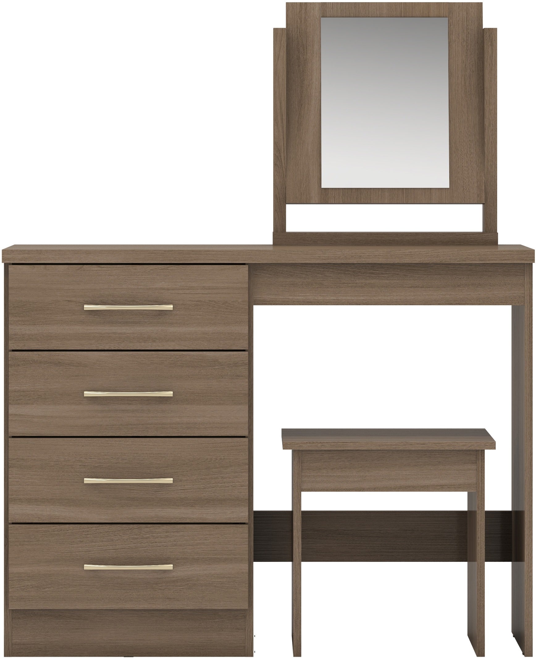 Nevada Dressing Table Set - Rustic Oak Effect