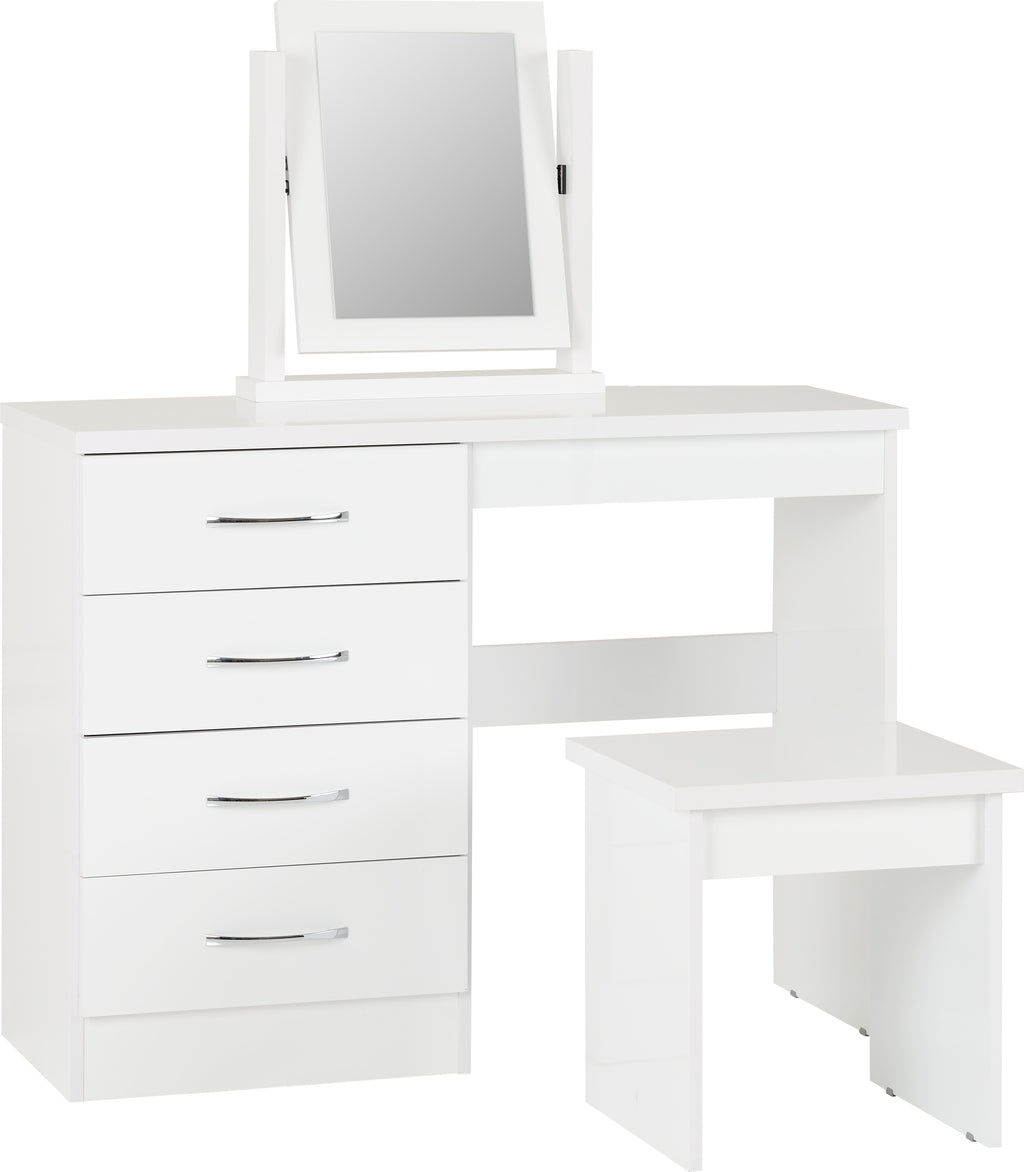 Nevada Dressing Table Set - White Gloss