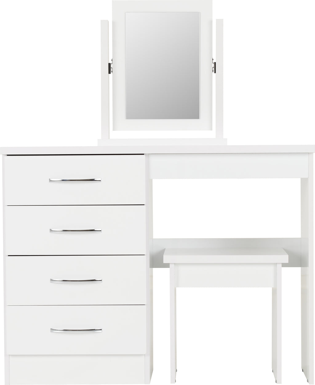 Nevada Dressing Table Set - White Gloss
