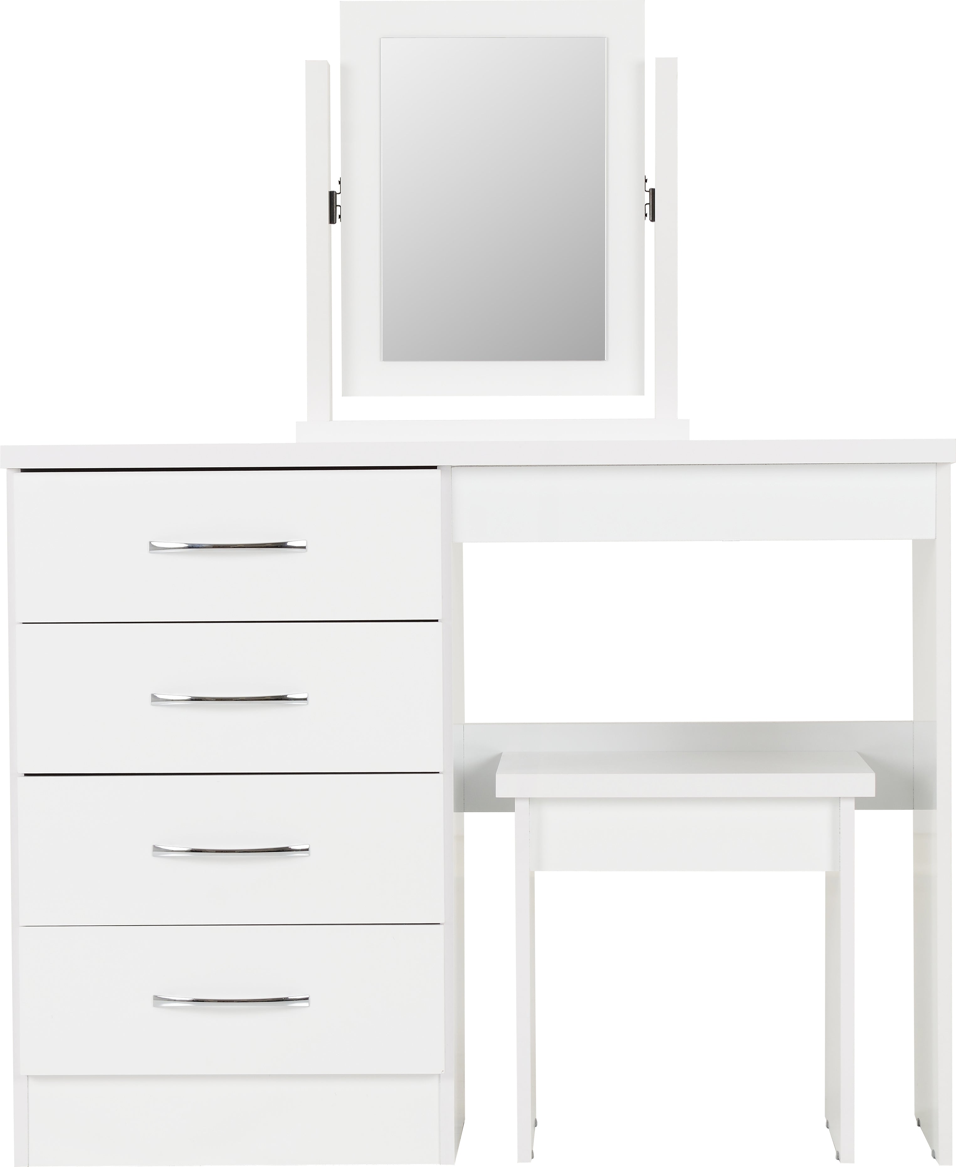 Nevada Dressing Table Set - White Gloss
