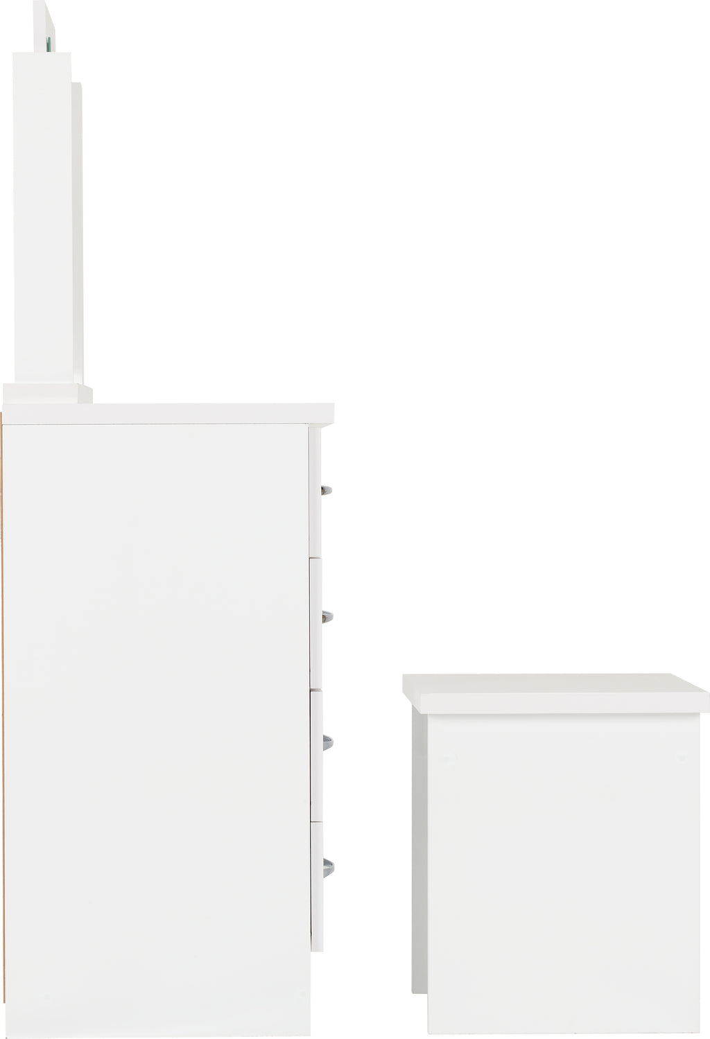 Nevada Dressing Table Set - White Gloss