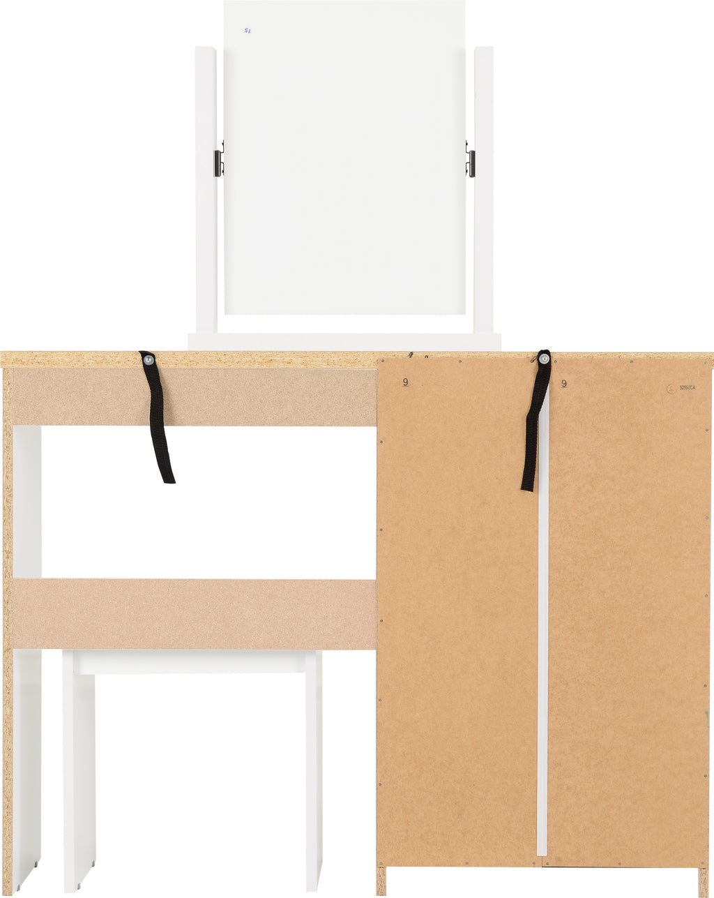 Nevada Dressing Table Set - White Gloss