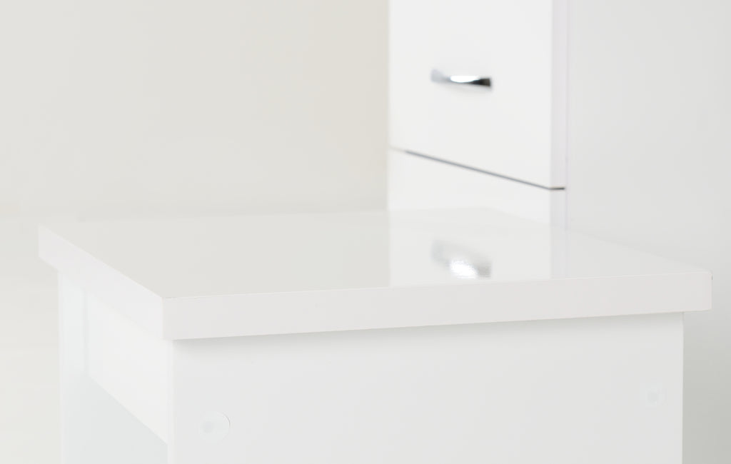 Nevada Dressing Table Set - White Gloss