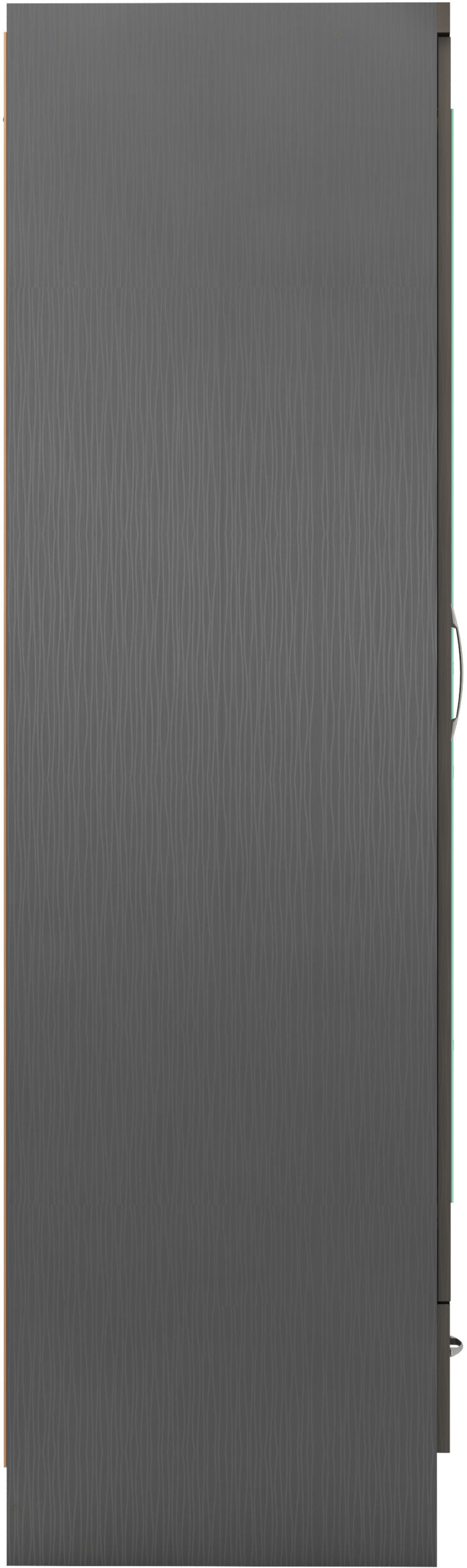 Nevada Mirrored 2 Door Wardrobe - 3D Effect Grey
