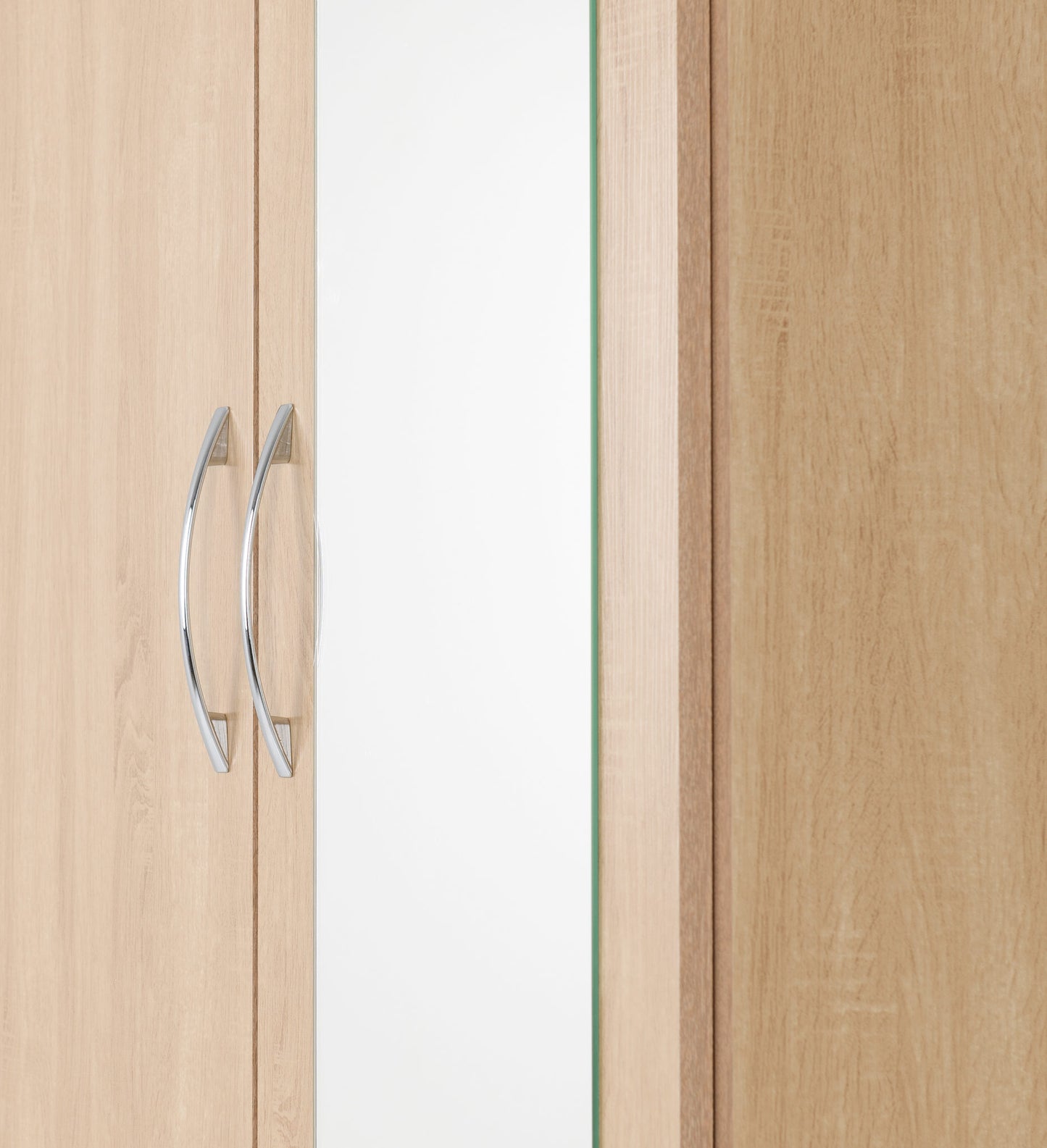 Nevada Mirrored 2 Door Wardrobe - Sonoma Oak Effect