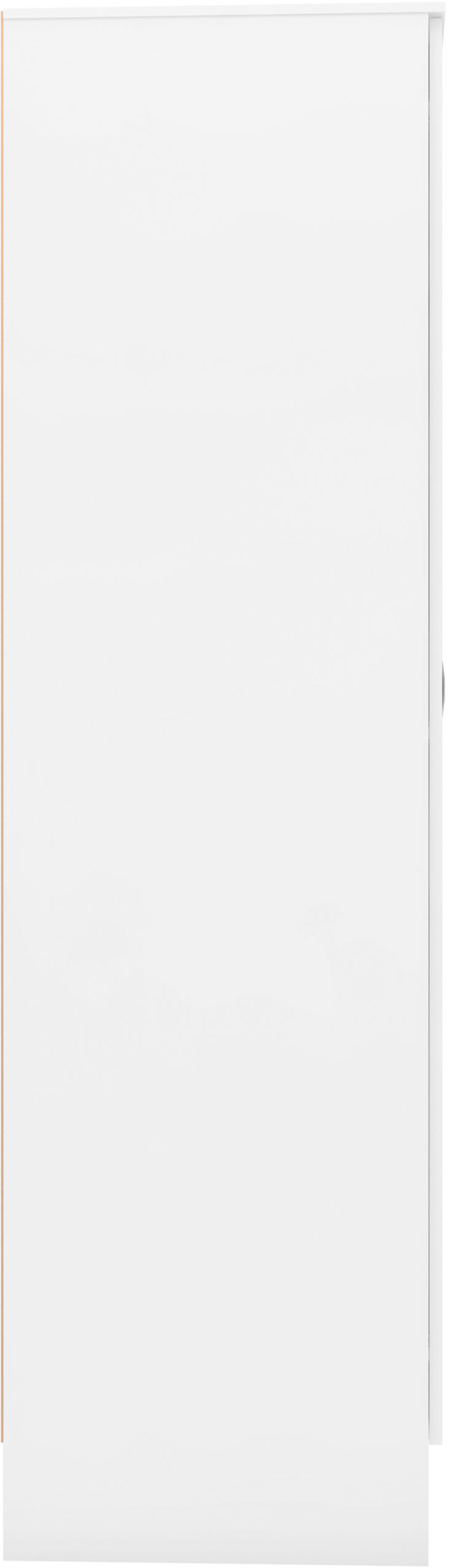 Nevada Mirrored Open Shelf Wardrobe - White Gloss