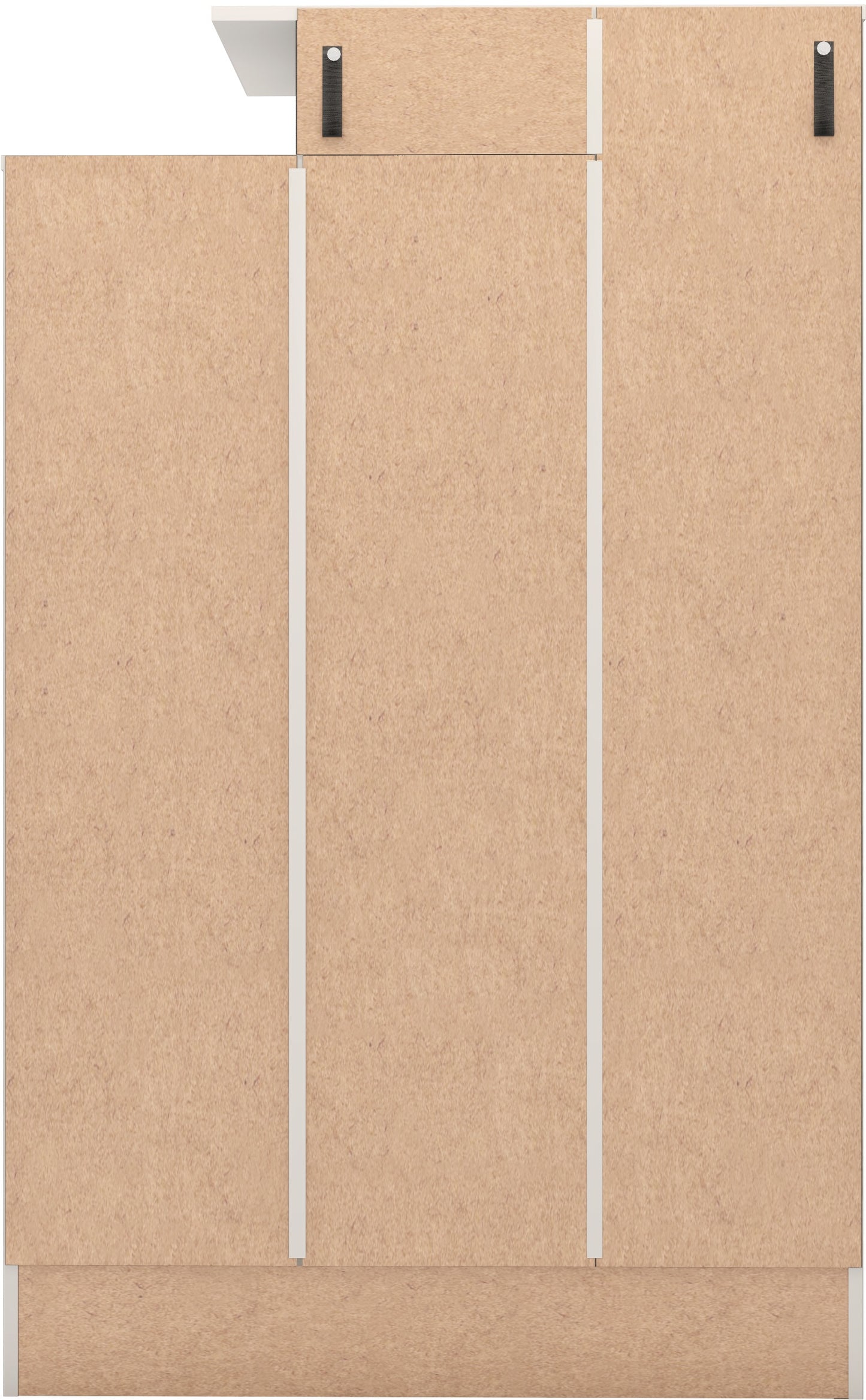 Nevada Petite Open Shelf Wardrobe - White Gloss