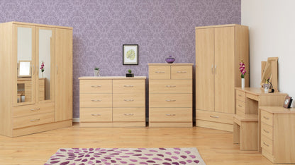 Nevada 3 Door 2 Drawer Wardrobe - Sonoma Oak Effect