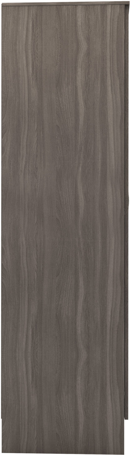 Nevada Vanity 1 Door Wardrobe - Black Wood Grain