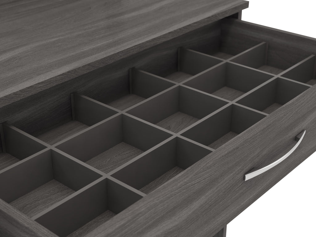 Nevada Vanity/Dressing Table Set - Black Wood Grain