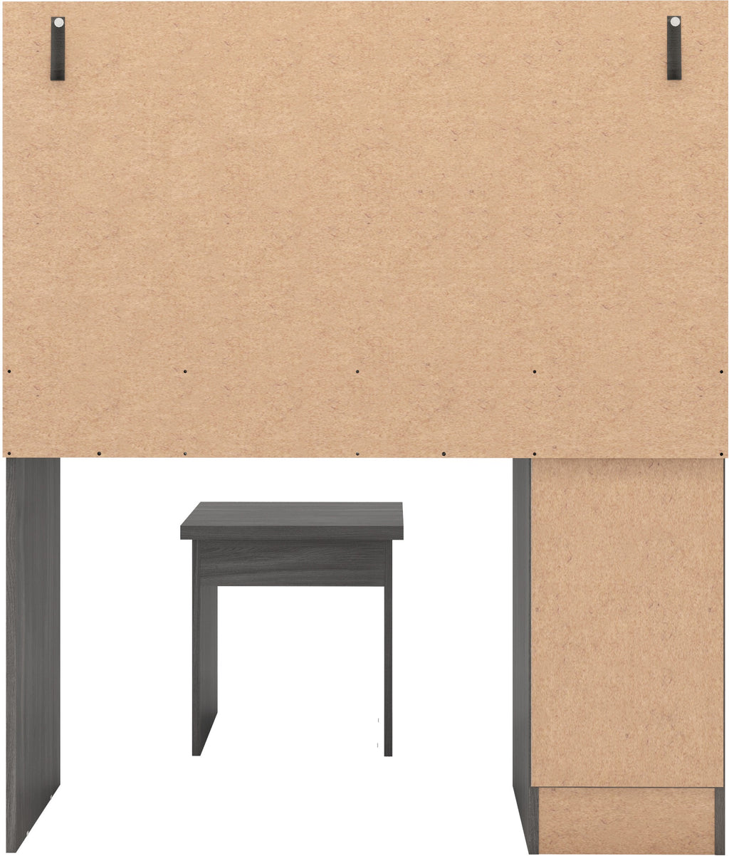 Nevada Vanity/Dressing Table Set - Black Wood Grain