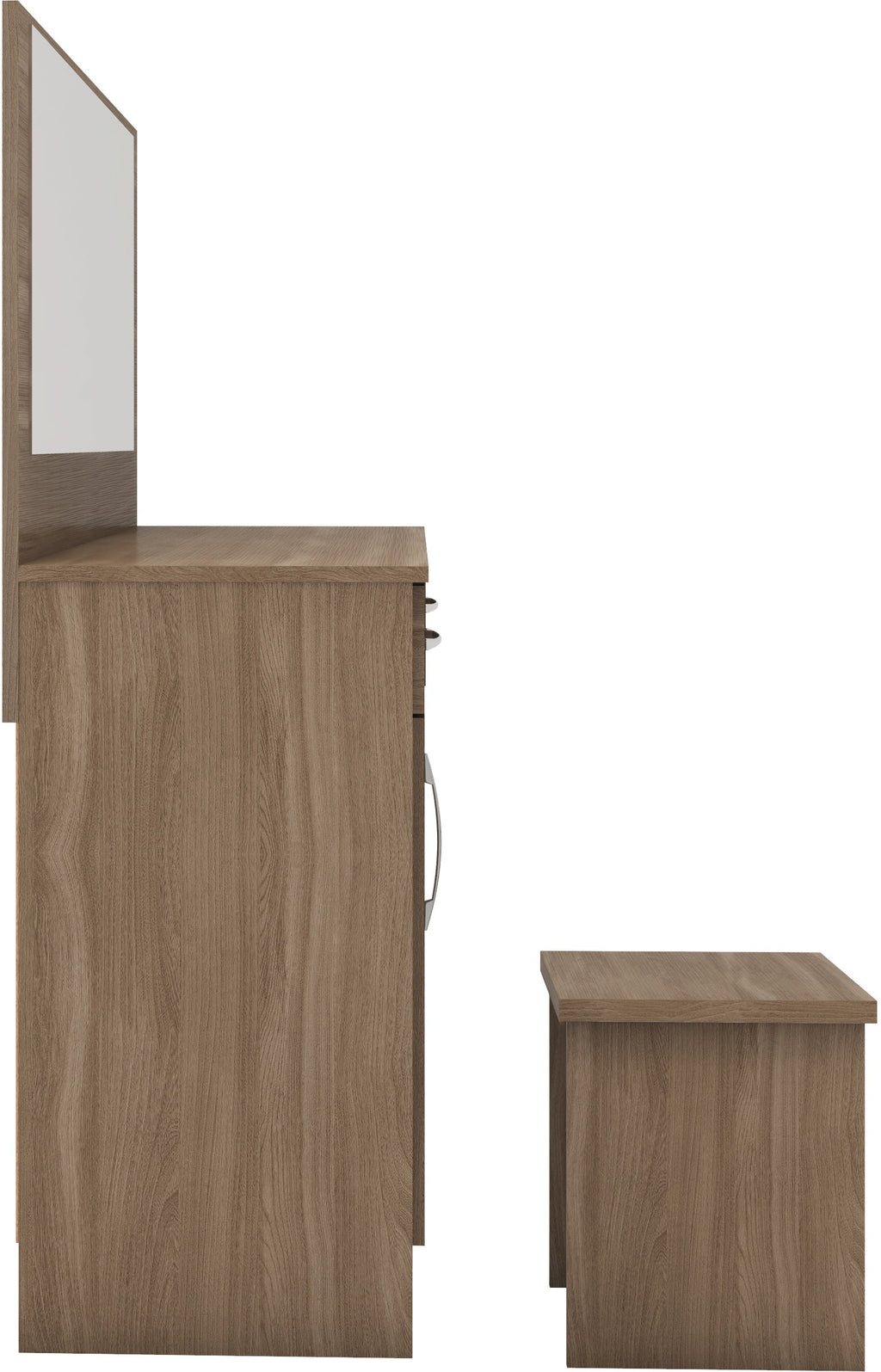 Nevada Vanity/Dressing Table Set - Rustic Oak Effect