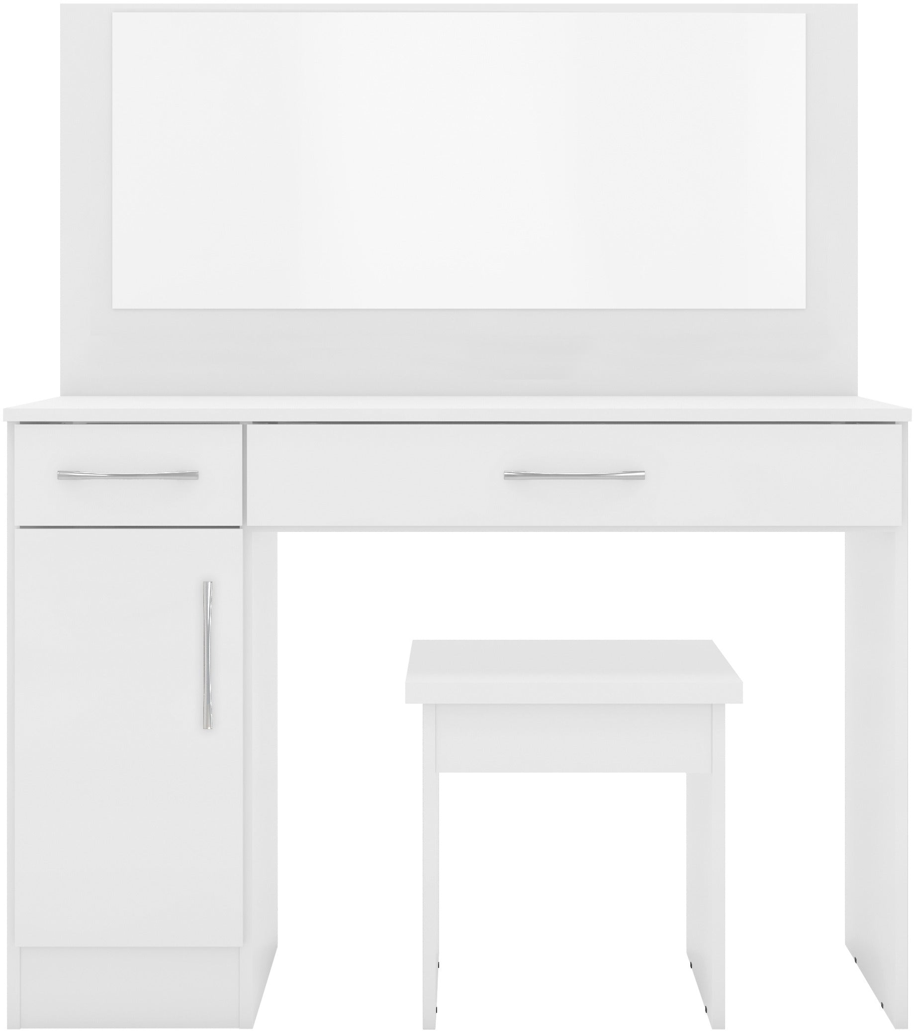 Nevada Vanity/Dressing Table Set - White Gloss
