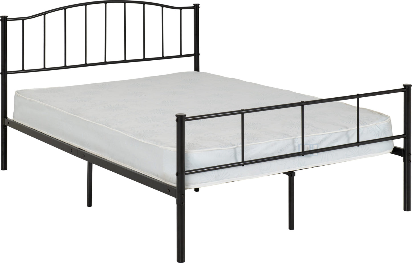 Newton 4'6" Bed - Black