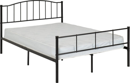 Newton 4'6" Bed - Black