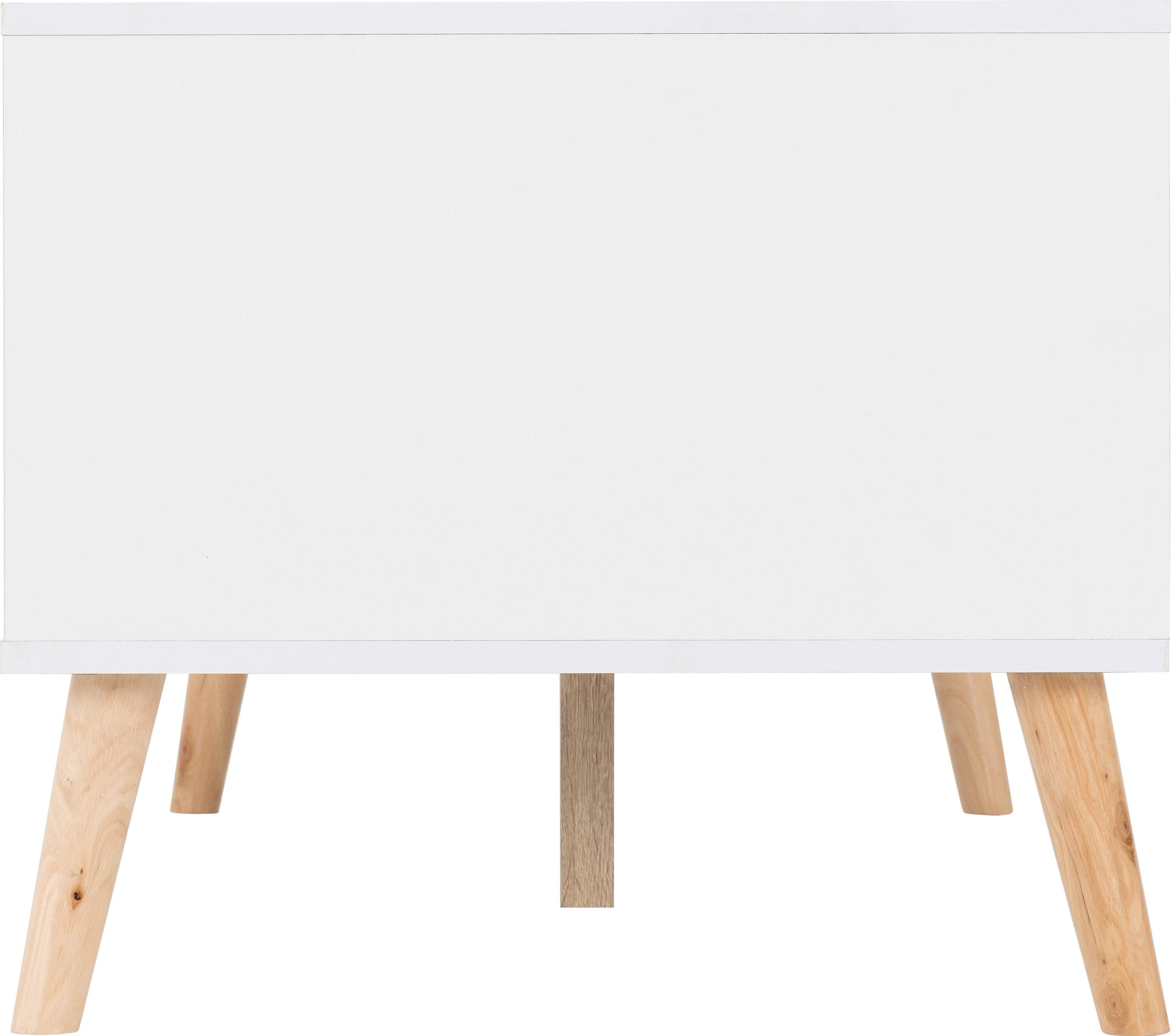 Nordic 2 Drawer Coffee Table - White/Distressed Effect