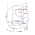 Naples Mini Bar/Side Table - Grey