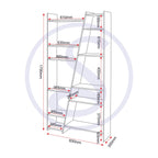 Naples Tall Bookcase - Grey