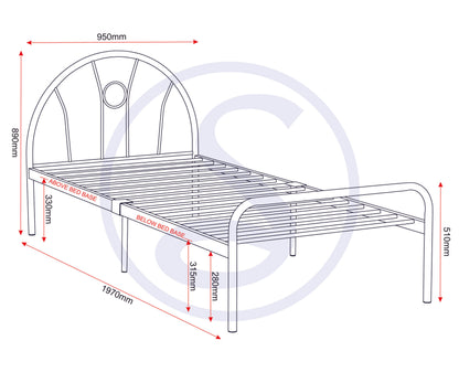 Nova 3' Bed - Silver