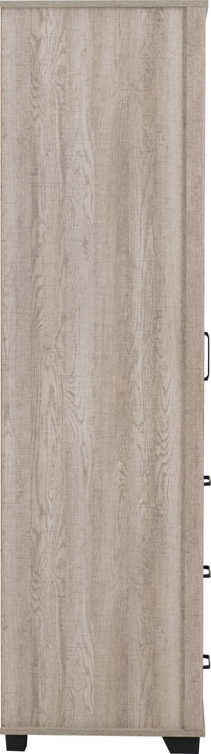 Oliver 1 Door 3 Drawer Open Shelf Wardrobe - Light Oak Effect