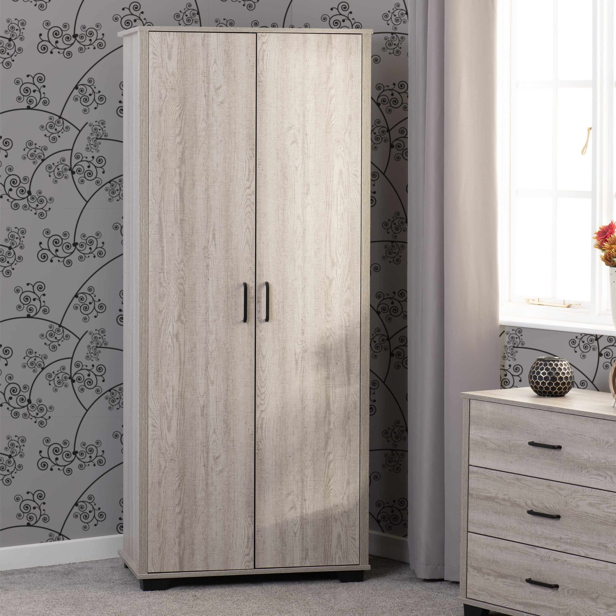Oliver 2 Door Wardrobe - Light Oak Effect