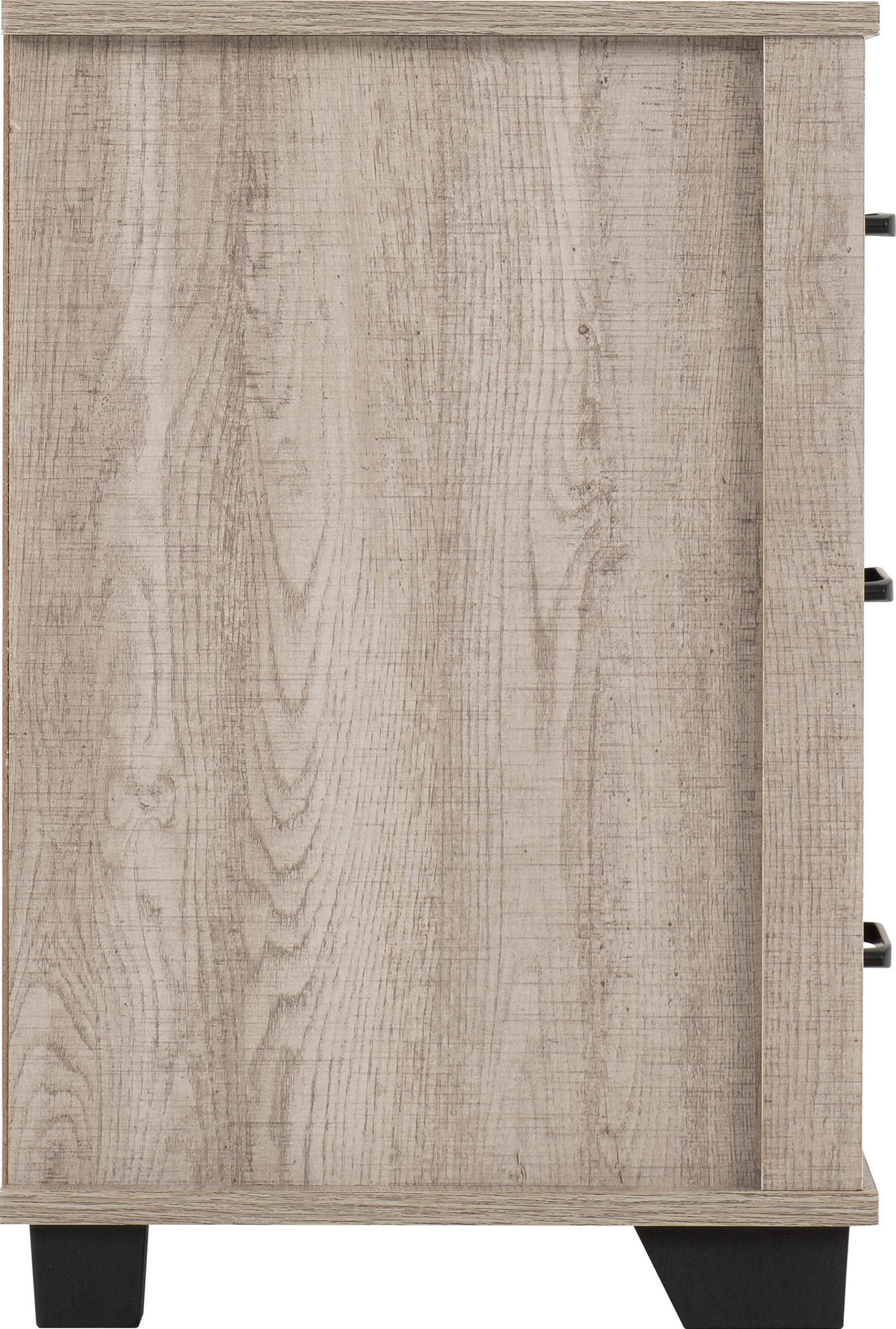 Oliver 3 Drawer Bedside - Light Oak Effect