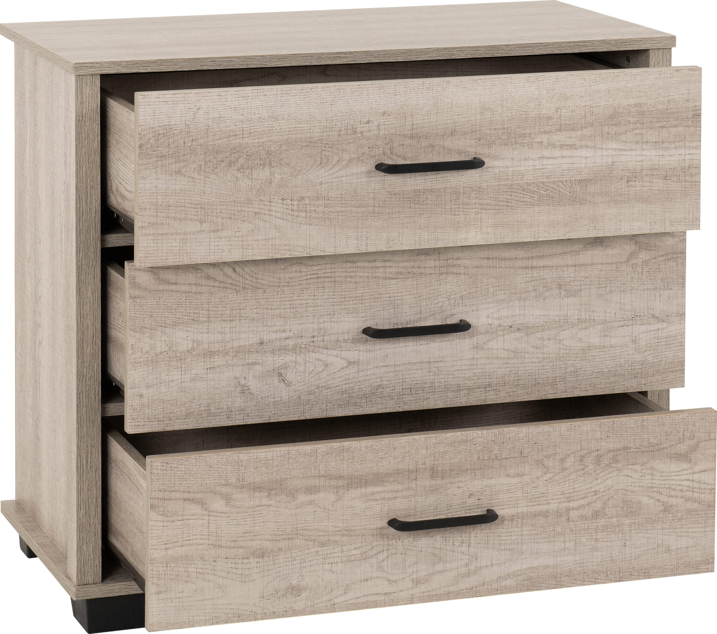 Oliver 3 Door Wardrobe Bedroom Set - Light Oak Effect