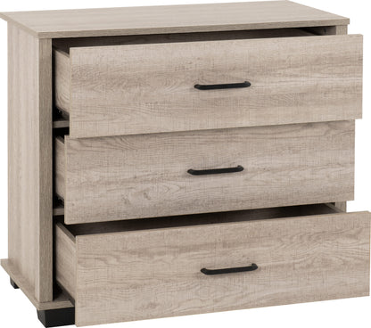 Oliver 3 Door Wardrobe Bedroom Set - Light Oak Effect