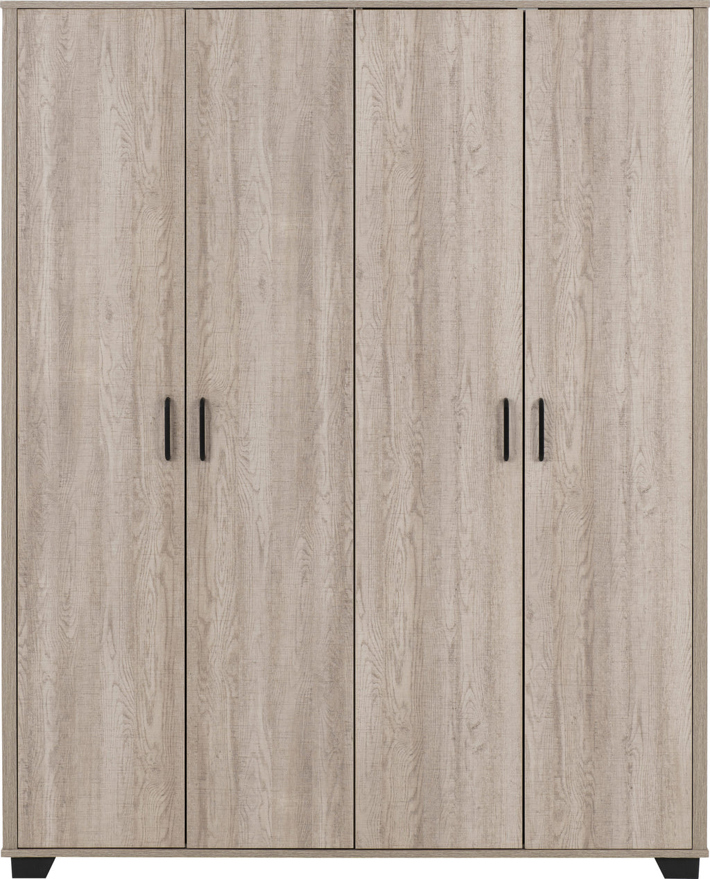 Oliver 4 Door Wardrobe - Light Oak Effect