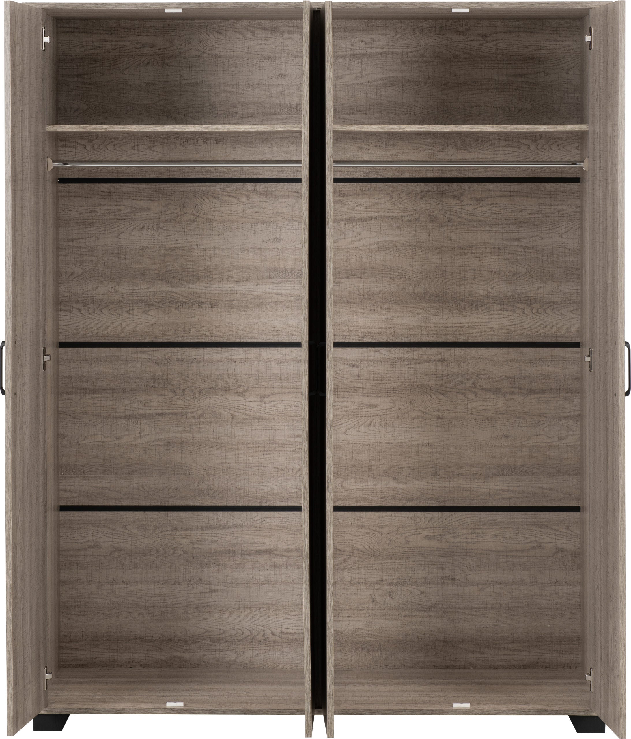 Oliver 4 Door Wardrobe - Light Oak Effect