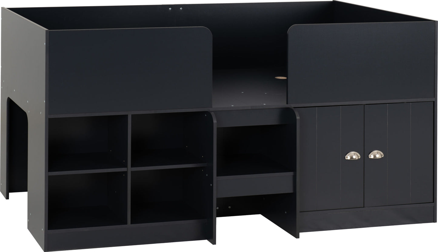 Orlando Low Sleeper Bed - Dark Grey