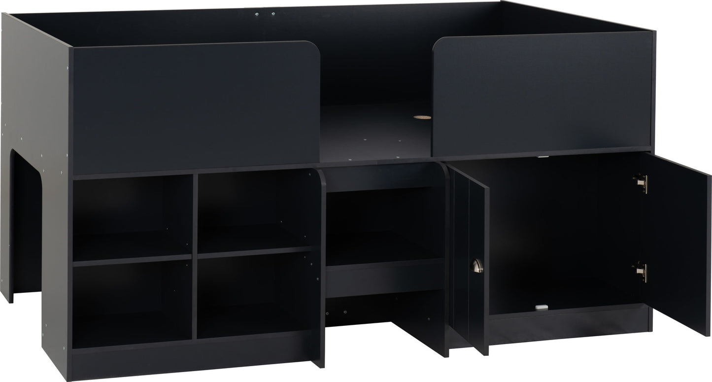 Orlando Low Sleeper Bed - Dark Grey