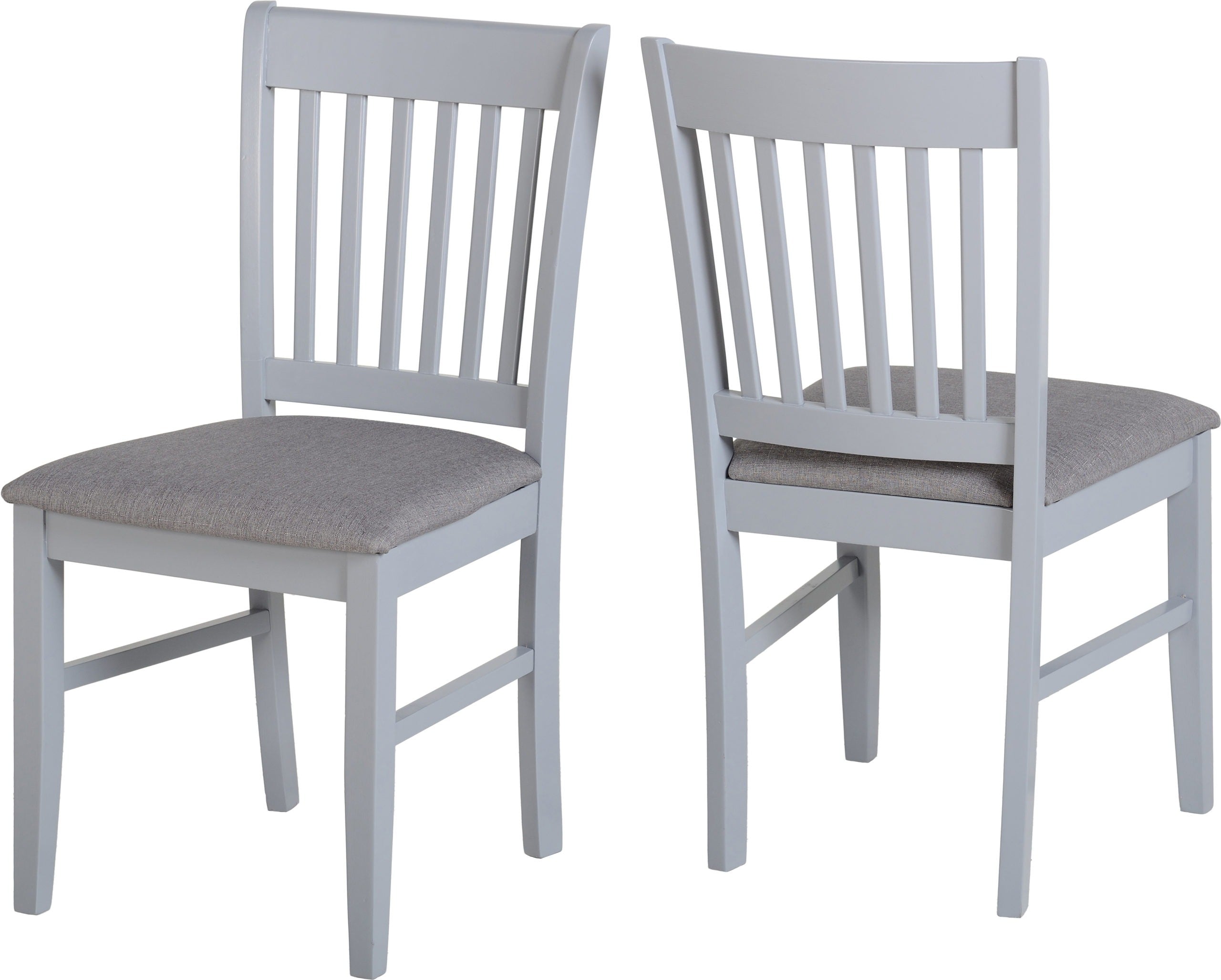 Oxford Dining Chair (X2 Per Box) - Grey/Grey Fabric